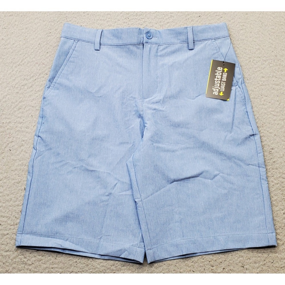 Slazenger Golf Shorts Youth Large Blue Performance Stretch Adjustable Waistband